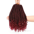 12Inch Curly End Senegalese Twist Braiding Hair Styles Jamaican Twist Braid Body Wave Crochet Braid Hair Twist